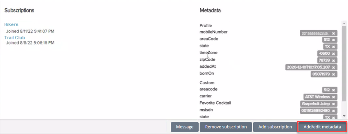 add or edit metadata